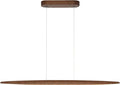 71" Wood Linear Pendant Light Wood Linear Dinning Room Light Island Lights LED Dimmable Chandelier 40w for Dining Room Billiard & Pool Table Walnut Color
