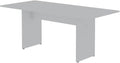 Manhattan Comfort Nomad Dining Table for 4 to 6, Modern Rustic Farmhouse Statement Furniture Piece with Protouch Wood Grain Finish, Sturdy H-Base Pedestal Design, Easy Assembly, 67.91", White