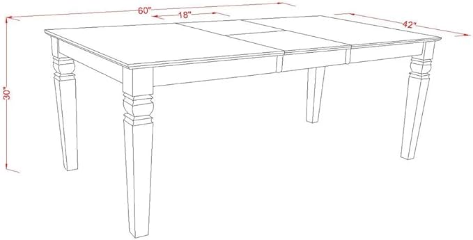 East West Furniture DODA9-LWH-23 9 Piece Kitchen Set Contains a Rectangle Dining Table with Butterfly Leaf and 8 Polyester Fabric Upholstered Chairs, Linen White