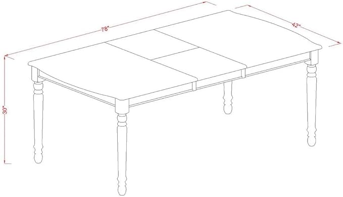 East West Furniture LGDA5-LWH-12 5 Piece Dinette Set Contains a Rectangle Kitchen Table with Butterfly Leaf and 4 Polyester Fabric Upholstered Chairs, Linen White