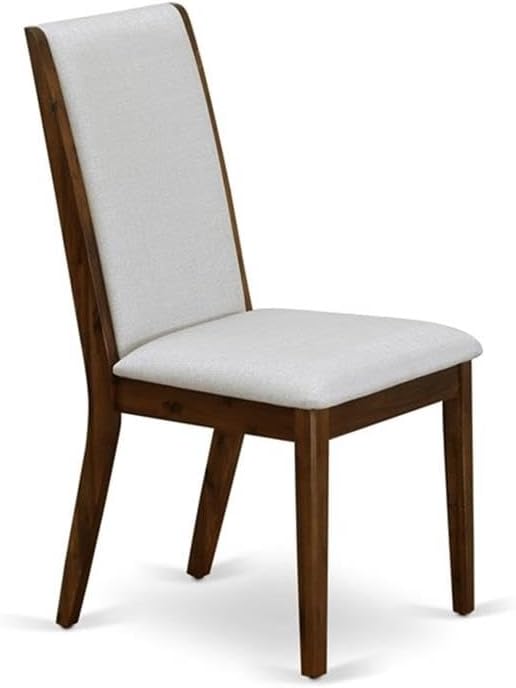 East West Furniture ANLA5-AWA-05 5 Piece Dining Table Set for Small Spaces Contains a Round Kitchen Table with Pedestal and 4 Parson Chairs, 36x36 Inch, Antique Walnut