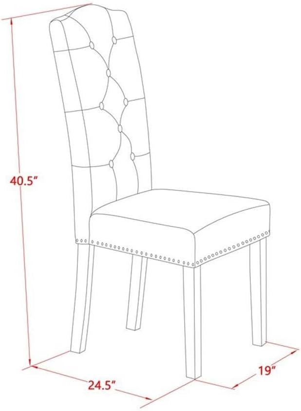 East West Furniture X697EL121-5 5 Piece Dining Room Table Set Includes a Rectangle Kitchen Table with X-Legs and 4 Blue Linen Fabric Parson Dining Chairs, 40x72 Inch, Multi-Color