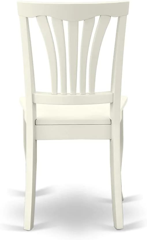East West Furniture LGAV5-LWH-W 5 Piece Modern Dining Table Set Includes a Rectangle Wooden Table with Butterfly Leaf and 4 Dining Chairs, 42x84 Inch, Linen White