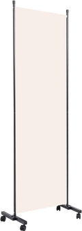 Room Divider Portable 22'' Partition Room Dividers and Folding Privacy Screens Single Panel Wall Divider for Room Separation, Freestanding Fabric Room Divider Panel with Wheel for Home Office Hospital