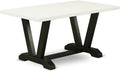 East West Furniture VT626 V-Style Kitchen Dining Table - a Rectangle Wooden Table Top with Stylish Legs, 36x60 Inch, Multi-Color