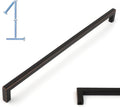 KOOFIZO Solid Square Bar Cabinet Handle - Oil Rubbed Bronze Furniture Pull, 10 Inch/256mm Screwhole Distance, 1-Piece for Kitchen Cupboard Door, Bedroom Dresser Drawer, Bathroom Wardrobe Hardware