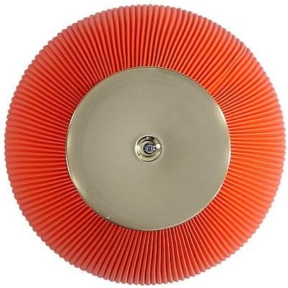Manhattan Comfort Anderson Modern 18.43" Round End Table 2.0 - Ceramic Marble Tabletop, Elegant Pleated Leatherette Design & Gold Stainless Steel Base, Fully Assembled, Set of 2, Orange