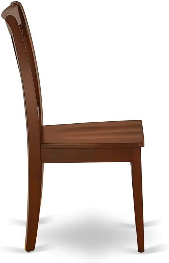 East West Furniture DOCL5-MAH-W 5 Piece Modern Dining Table Set Includes a Rectangle Wooden Table with Butterfly Leaf and 4 Kitchen Dining Chairs, 42x78 Inch, Mahogany