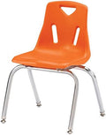 Jonti-Craft Berries 8146JC1114 Stacking Chair with Chrome-Plated Legs, 16" Height, Orange