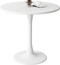 White Round Table Modern Tulip Dining Table White Round Kitchen Table Mid Century Coffee Table for Living Room, 31.5 inch