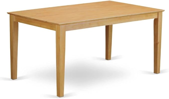 East West Furniture CAPU7H-OAK-C 7 Piece Kitchen Counter Height Dining Table Set Consist of a Rectangle Dining Room Table and 6 Linen Fabric Upholstered Chairs, 36x60 Inch, Oak