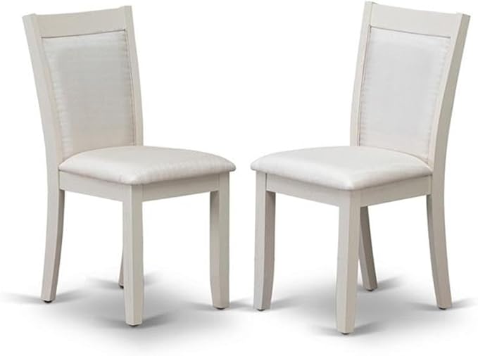 East West Furniture X077MZ001-6 6 Piece Kitchen Table Set Contains a Rectangle Dining Table with X-Legs and 4 Cream Linen Fabric Parson Chairs with a Bench, 40x72 Inch, Multi-Color