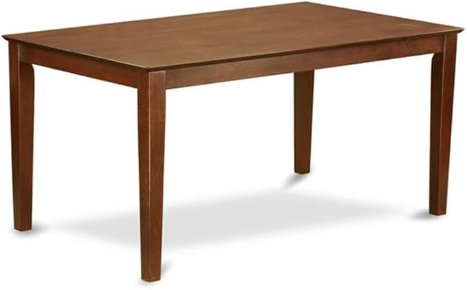 East West Furniture CAIP7-MAH-C 7 Piece Dining Table Set Consist of a Rectangle Kitchen Table and 6 Linen Fabric Kitchen Dining Chairs, 36x60 Inch, Mahogany