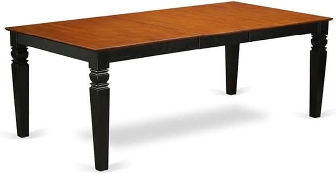East West Furniture LGAV7-BCH-W 7 Piece Dining Room Furniture Set Consist of a Rectangle Kitchen Table with Butterfly Leaf and 6 Dining Chairs, 42x84 Inch, Black & Cherry