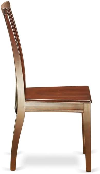 East West Furniture DOIP9-MAH-W 9 Piece Dining Room Furniture Set Includes a Rectangle Wooden Table with Butterfly Leaf and 8 Kitchen Dining Chairs, 42x78 Inch, Mahogany