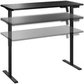 Bush Furniture Energize 55W x 24D Electric Height Adjustable Standing Desk in Basic Black, Ergonomic Sit-Stand Computer Table for Home Office