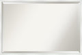 Amanti Art White Bathroom Mirror for Over Sink, 25x37 Breeze Distressed White Rectangle Vanity Mirror, Large Country Rustic Wood Frame, Hangs Horizonally and Vertically, Bathroom Wall Decor, Beveled