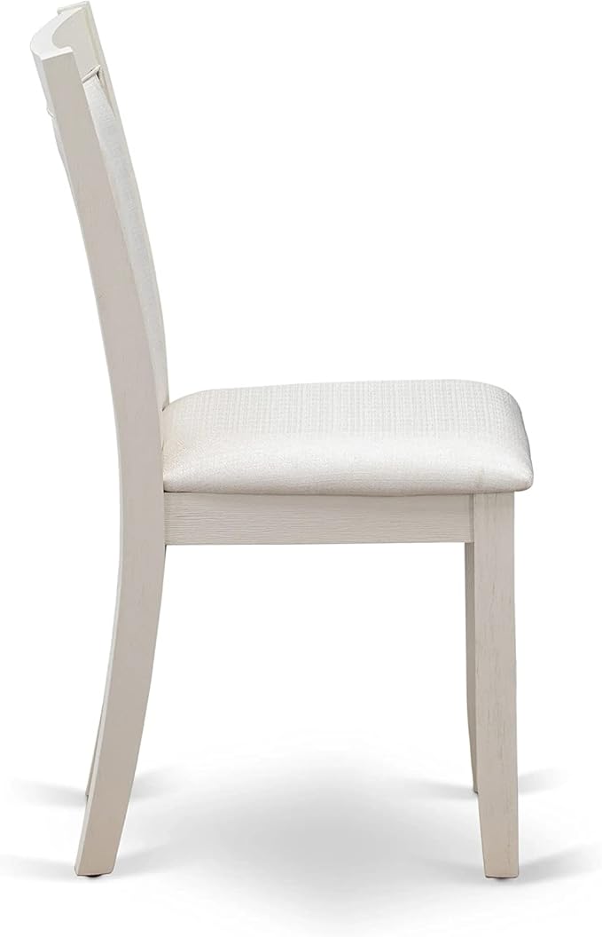 East West Furniture X027MZ001-6 6 Piece Kitchen Table Set Contains a Rectangle Dining Table with X-Legs and 4 Cream Linen Fabric Upholstered Chairs with a Bench, 40x72 Inch, Multi-Color