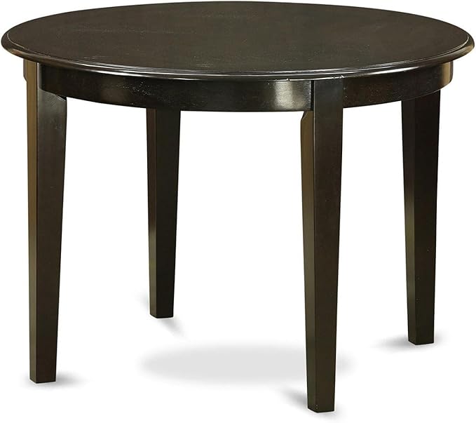 East West Furniture BOST3-CAP-W 3 Piece Modern Dining Table Set Contains a Round Kitchen Table and 2 Dining Chairs, 42x42 Inch, Cappuccino