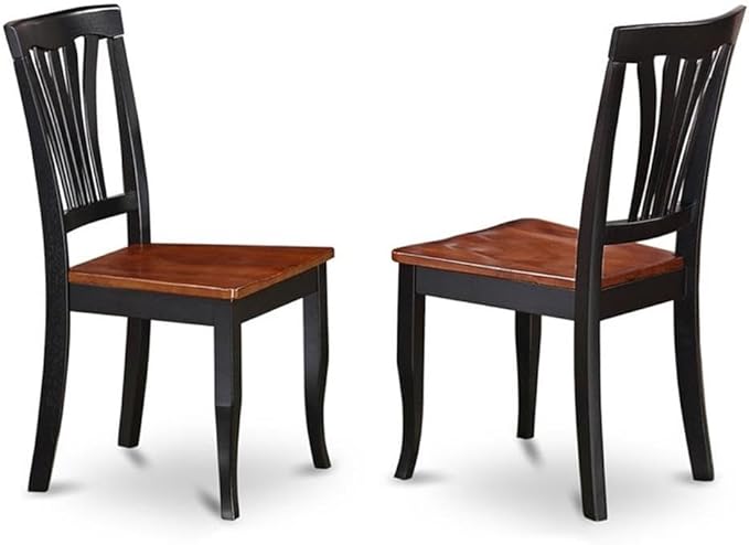 East West Furniture QUAV9-BCH-W 9 Piece Dining Table Set Includes a Rectangle Dining Room Table with Butterfly Leaf and 8 Wood Seat Chairs, 40x78 Inch, Black & Cherry