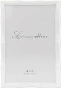 Lawrence Frames Cast Metal Frame - Bamboo Design, White, 4x6