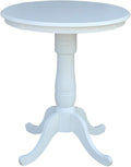 Whitewood Industries International Concepts 30" Round Top Pedestal Table, White