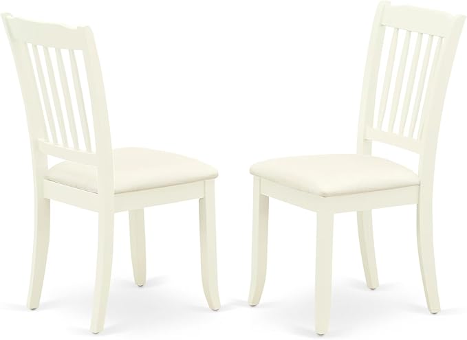 East West Furniture AMDA3-LWH-C 3 Piece Dining Table Set for Small Spaces Contains a Round Kitchen Table with Pedestal and 2 Linen Fabric Upholstered Chairs, 36x36 Inch, Linen White