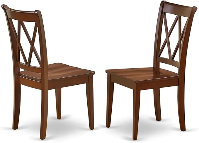 East West Furniture DOCL5-MAH-W 5 Piece Modern Dining Table Set Includes a Rectangle Wooden Table with Butterfly Leaf and 4 Kitchen Dining Chairs, 42x78 Inch, Mahogany