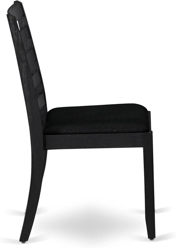 X12X1-0C6-24 14-pc Modern Dining Room Table Set a Rectangular Dining Table with a coffee Table and 12 Black Polyester Stackable Chair, 39x120 Inch, Wire Brushed Black