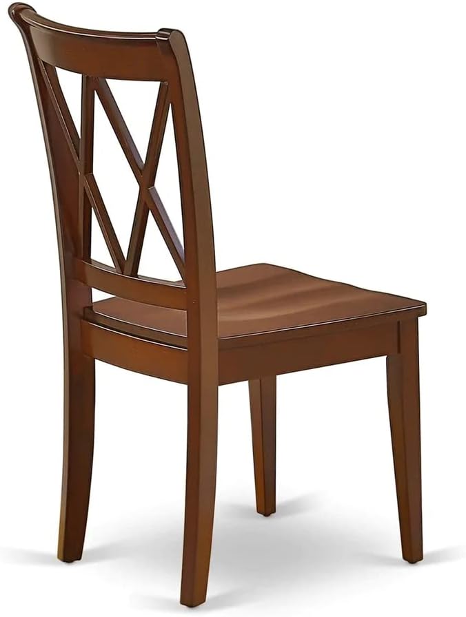 East West Furniture DOCL5-MAH-W 5 Piece Modern Dining Table Set Includes a Rectangle Wooden Table with Butterfly Leaf and 4 Kitchen Dining Chairs, 42x78 Inch, Mahogany