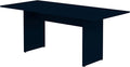 Manhattan Comfort Nomad Dining Table for 4 to 6, Modern Rustic Farmhouse Statement Furniture Piece with Protouch Wood Grain Finish, Sturdy H-Base Pedestal Design, Easy Assembly, 67.91", Midnight Blue
