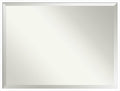 Amanti Art White Bathroom Mirror for Over Sink, 31x41 Svelte White Rectangle Vanity Mirror, X-Large Modern Wood Frame, Hangs Horizonally and Vertically, Bathroom Wall Decor, Beveled Edge from WI, USA