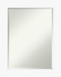 Amanti Art White Bathroom Mirror for Over Sink, 30x24 Basic White Rectangle Vanity Mirror, Medium Casual Wood Frame, Hangs Horizonally and Vertically, Bathroom Wall Decor, Beveled Edge from WI, USA