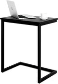Sofa C Side End Table Wood Accent Couch Table Coffee Tray Snack Side Table Notebook Laptop Holder Over Bed Stand Reading Desk Black Color 22x14x27 Inch Space Saving for Living Room Bedroom