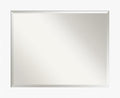 Amanti Art White Bathroom Mirror for Over Sink, 28x34 Basic White Rectangle Vanity Mirror, Large Casual Wood Frame, Hangs Horizonally and Vertically, Bathroom Wall Decor, Beveled Edge from WI, USA