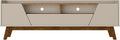 Manhattan Comfort Marcus Mid Century Modern 70 Inch TV Stand with Drawers, Cable Management, 4 Shelves and Soft Close Doors, Entertainment Center and Media Console for Living Room, Off White