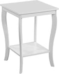 Convenience Concepts American Heritage Square End Table with Shelf, White