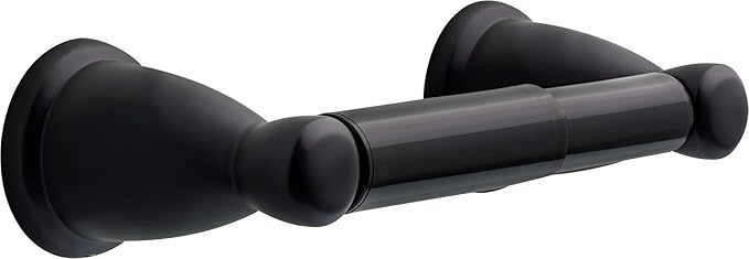 Franklin Brass Kinla 5-Piece Bathroom Set Matte Black 18" and 24" Towel Bar Racks, Toilet Paper Holder, Ring, Hook KIN5PC-MB