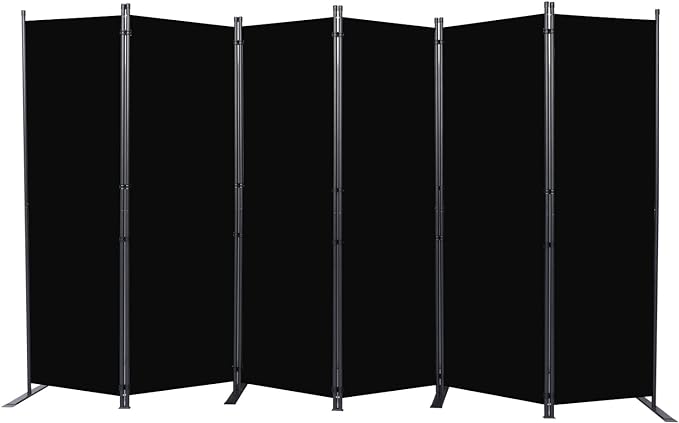 Room Divider 6FT Portable Room Dividers and Folding Privacy Screens, 132'' W Fabric Divider for Room Separation, 6 Panel Partition Room Dividers Freestanding Wall Divider Screen for Dorm Studio Office