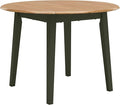 Signature Design by Ashley Gesthaven Modern Dining Drop Leaf Table with 4 Legs, Light Brown & Green