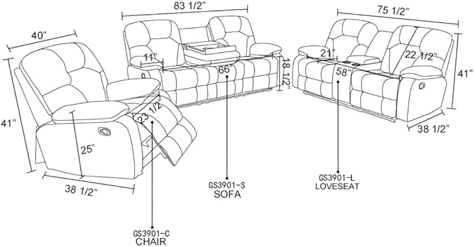 Manual Breathing Leather Reclining Sofa, Comfortable Wide Lazy Leather Couch for Living Room (Brown, Three-Seater)
