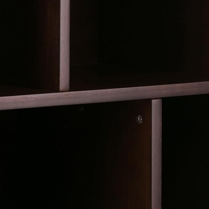 SIMPLIHOME Draper 35 inch Mid-Century Modern Bookcase and Storage Unit (Set of 2) in Medium Auburn Brown for The Living Room, Study Room and Office