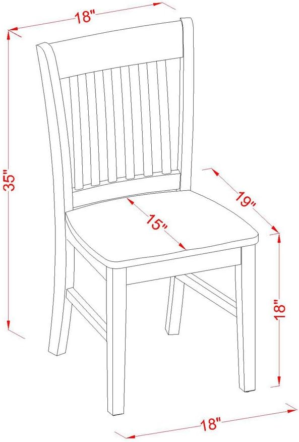 East West Furniture ESNF3-OAK-W 3 Piece Dining Set Contains a Round Dining Table with Pedestal and 2 Kitchen Chairs, 30x30 Inch, Oak