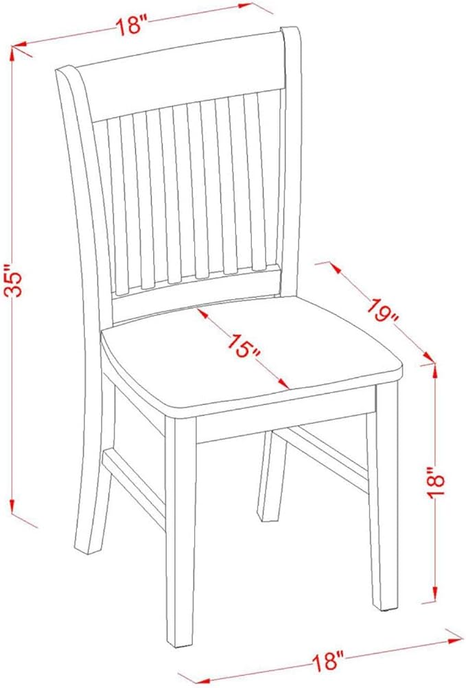 East West Furniture DLNO3-BCH-W 3 Piece Dining Room Table Set Contains a Round Dining Table with Dropleaf and 2 Wood Seat Chairs, 42x42 Inch, Black & Cherry