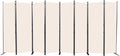 Room Divider, 8 Panel Folding Privacy Screens with Wider Support Feet, 6 Ft Portable Room Partition for Room Separator, 176" W X 71" H, Beige