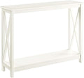 Convenience Concepts Oxford Console Table 39.5" - Sofa Table with Storage Shelf, Transitional Entryway Hall Table for Living Room and Bedroom, Display Foyer Table, Ivory