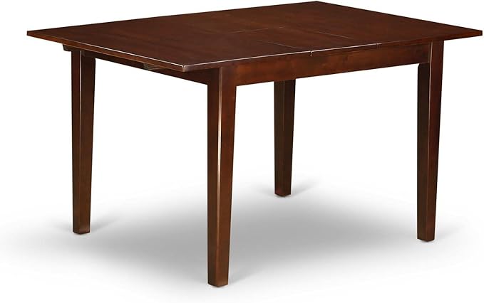 East West Furniture NOML7-MAH-W 7 Piece Kitchen Table Set Consist of a Rectangle Dining Table with Butterfly Leaf and 6 Dining Room Chairs, 32x54 Inch, Mahogany