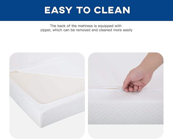 FDW | 12 Inch Full Mattress | Medium Firm | Gel Memory Foam Mattress | White | Bed in a Box, CertiPUR-US Certified | Pressure Relief, Cooling Ventilated Foam | Washable Removable Cover