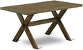 East West Furniture XT776 X-Style Kitchen Dining Table - a Rectangle Wooden Table Top with Stylish Legs, 36x60 Inch, Multi-Color