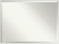 Amanti Art White Bathroom Mirror for Over Sink, 31x41 Lucie White Rectangle Vanity Mirror, X-Large Modern Wood Frame, Hangs Horizonally and Vertically, Bathroom Wall Decor, Beveled Edge from WI, USA